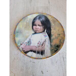 Native American shy one children of sun and moon vintage plate kitchen